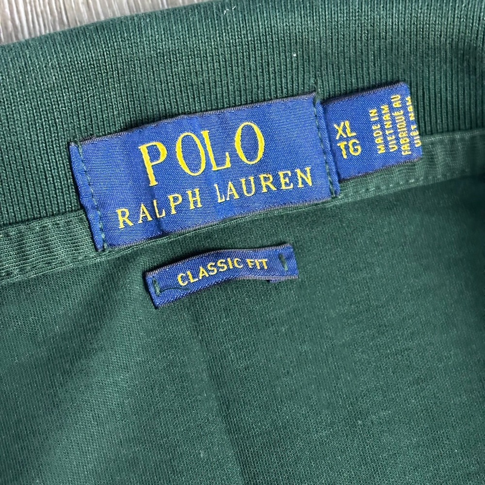 Polo Ralph Lauren Men's XL Hunter Green Classic Fit Soft Cotton Flesh Pony Polo - Picture 4 of 11